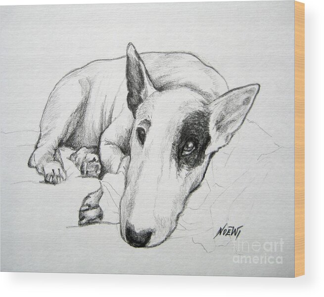Noewi Wood Print featuring the painting Duke by Jindra Noewi
