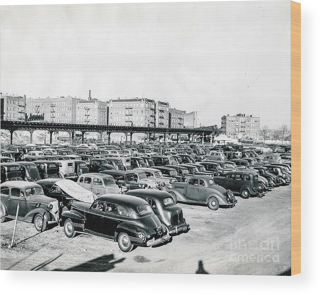Dyckman Oval Wood Print featuring the photograph Dyckman Oval Parking Lot by Cole Thompson
