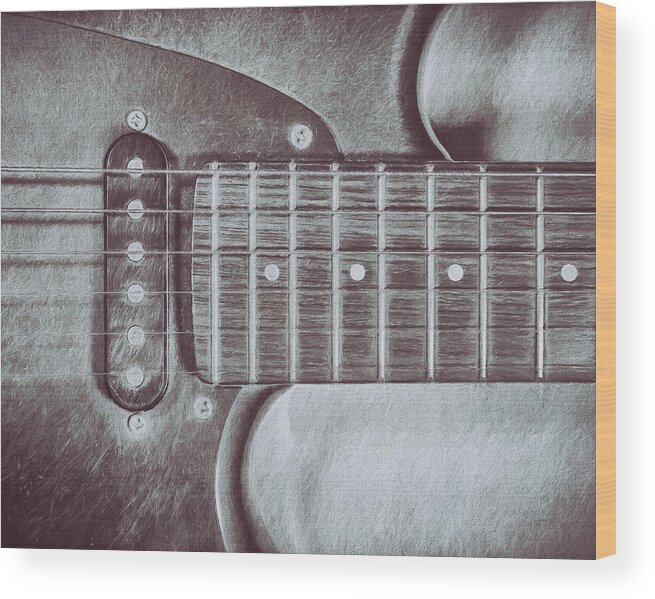 Scott Norris Photography Wood Print featuring the photograph Electric Guitar by Scott Norris
