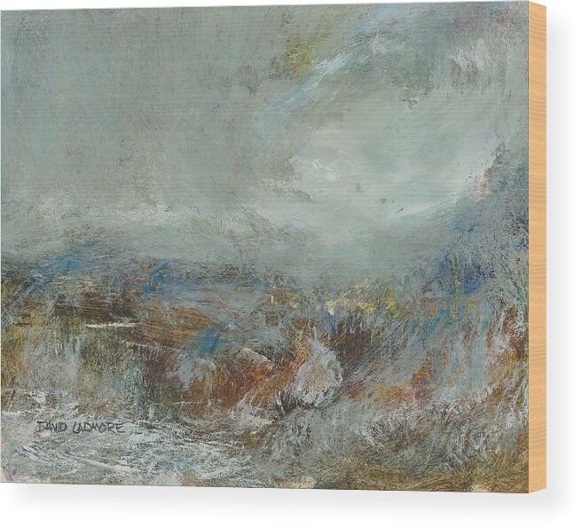 Storm Wood Print featuring the painting Elemental 35 by David Ladmore