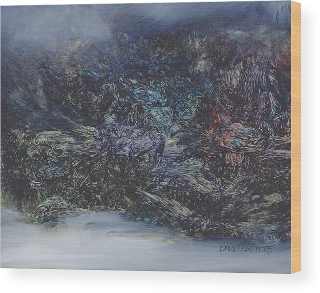 Elemental Wood Print featuring the painting Elemental 59 by David Ladmore