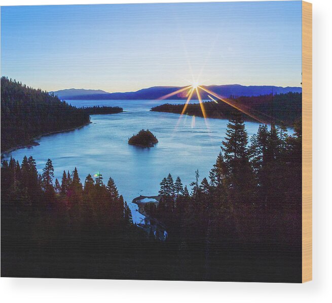 Emerald Bay Wood Print featuring the photograph Emerald Sunrise by Joe Kopp