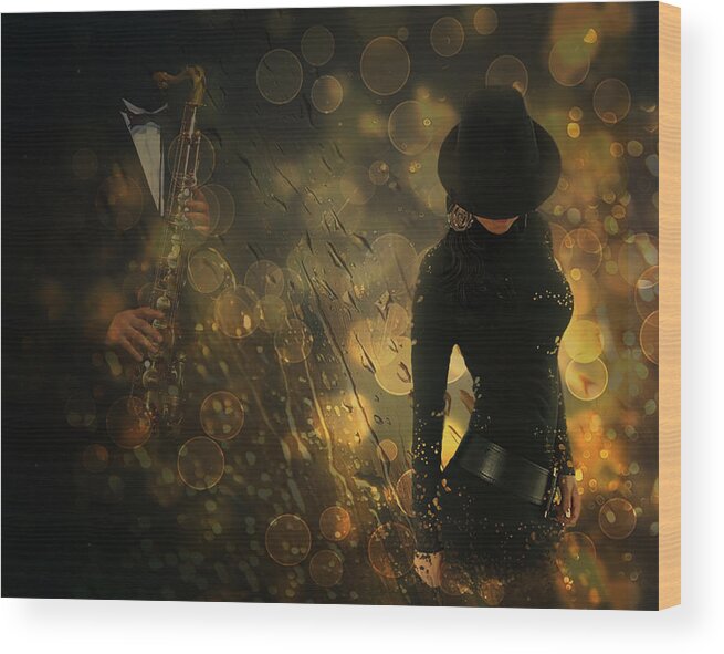 Creative Edit Wood Print featuring the photograph Emmanuelle by Nataliorion