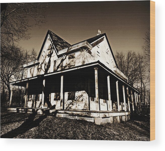 Exton Witch House Wood Print featuring the photograph Exton Witch House by Dark Whimsy