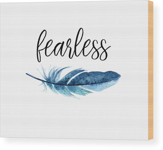 Fearless Wood Print featuring the digital art Fearless by Jaime Friedman