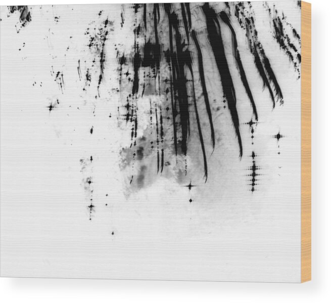 Line Wood Print featuring the drawing Firework Abstract 6 by Michelle Calkins