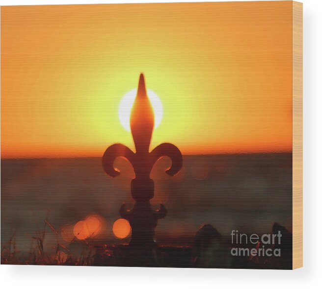 Fleur De Lis Photo Wood Print featuring the photograph Fleur de Lis New Orleans by Luana K Perez