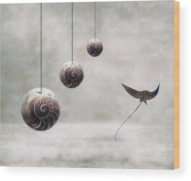 Surrealism Wood Print featuring the photograph Free by Jacky Gerritsen