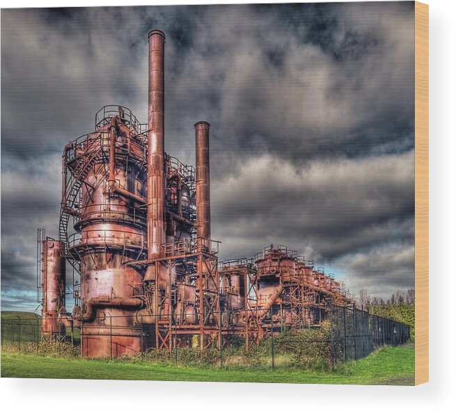 Scene Wood Print featuring the photograph Gas Works Park - Seattle by Greg Sigrist