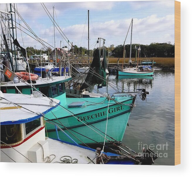 Boats Wood Print featuring the photograph Geechie Girl by Amy Regenbogen