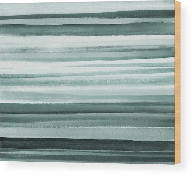 Gray Wood Print featuring the painting Gorgeous Grays Abstract Interior Decor II by Irina Sztukowski