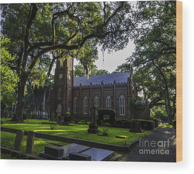 Grace Episcopal Church Wood Print featuring the photograph Grace Episcopal Church three by Ken Frischkorn