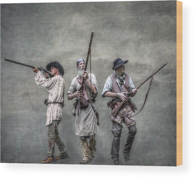 Frontiersman Wood Print featuring the digital art Guardians of the Frontier by Randy Steele
