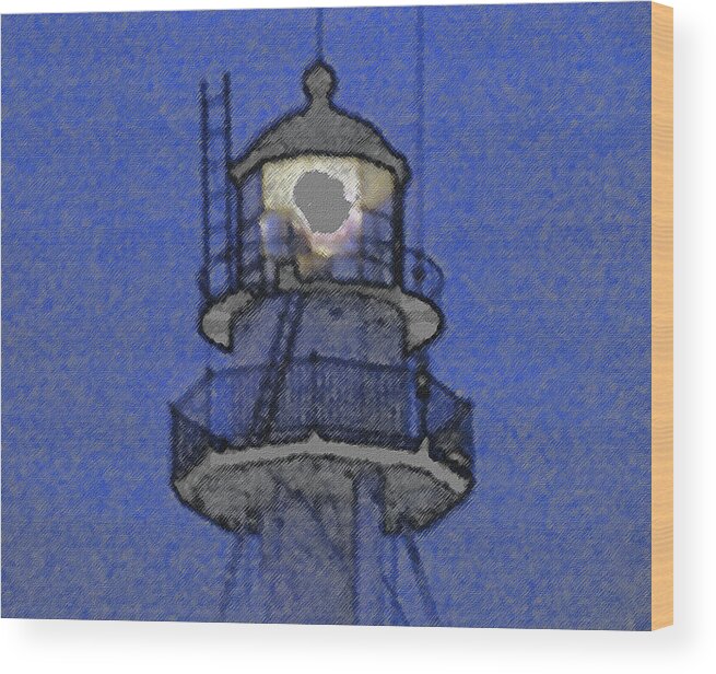Lighthouse Wood Print featuring the photograph Guiding Light by Scott Heister