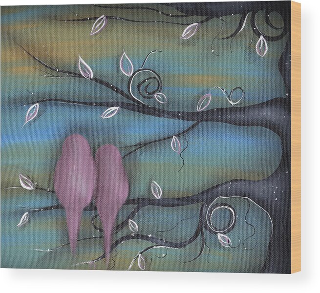 Whimsical Tree Wood Print featuring the painting Harumi Tree by Abril Andrade
