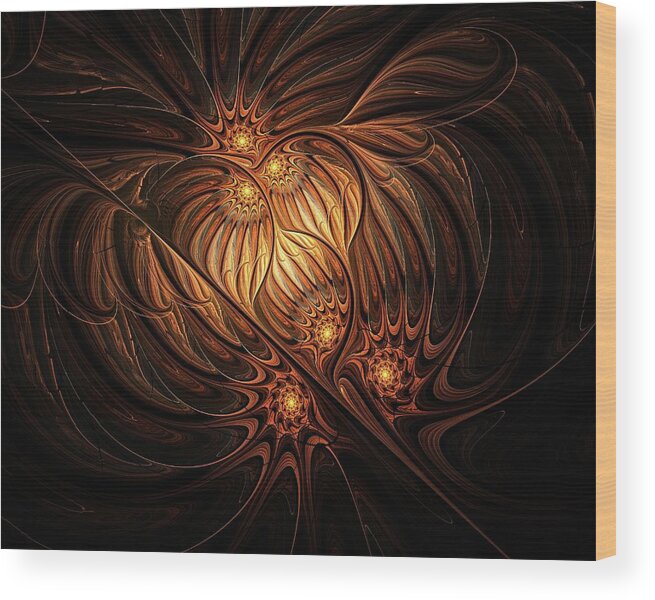 Digital Art Wood Print featuring the digital art Heavenly Onion by Amanda Moore