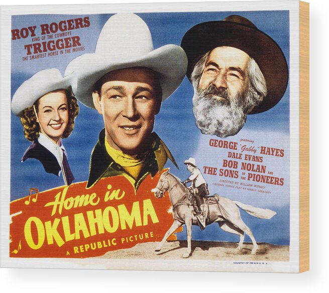 1940s Movies Wood Print featuring the photograph Home In Oklahoma, Dale Evans, Roy by Everett