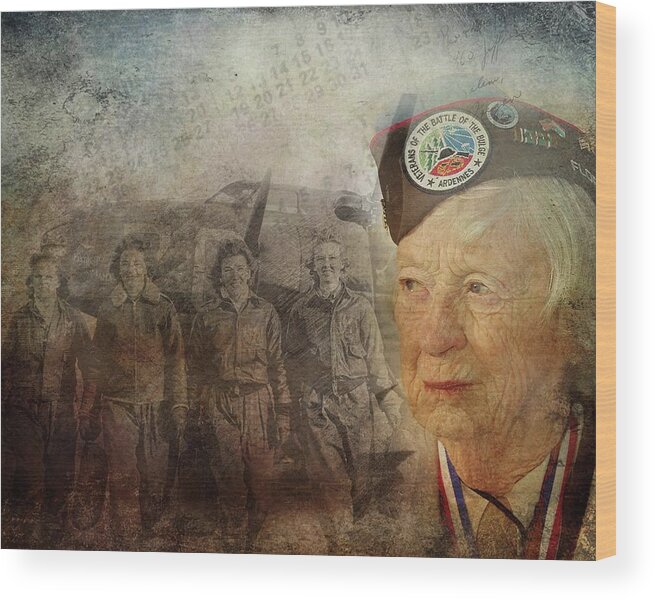 Wwii Wood Print featuring the digital art Honor Flight by Looking Glass Images