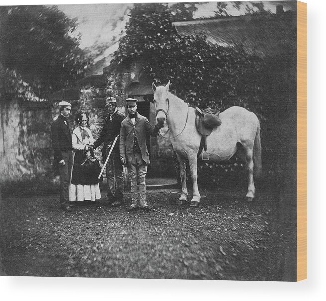 Horse Wood Print featuring the photograph Horse and Servant by S Paul Sahm