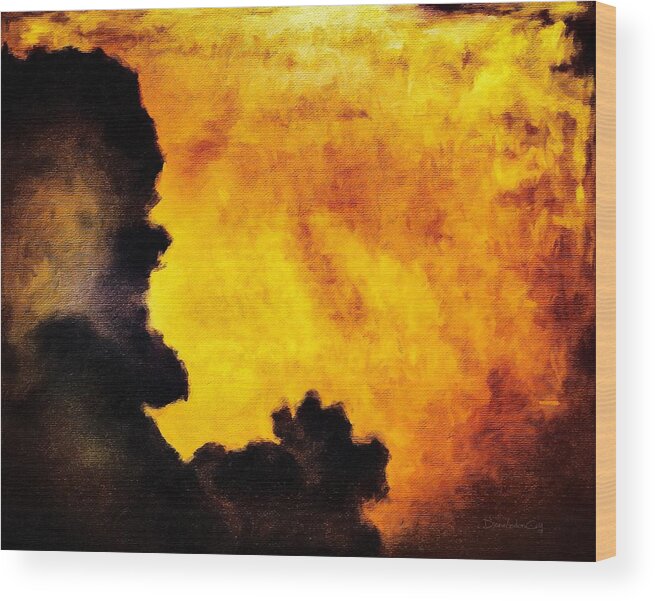 Clouds Wood Print featuring the photograph Hot as Hades by Diane Lindon Coy