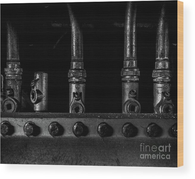 Industrial Wood Print featuring the photograph Industrial Conduits by James Aiken
