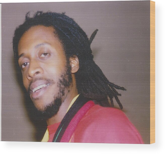 Reggae Musician Wood Print featuring the photograph Ini Kamoze by Mia Alexander