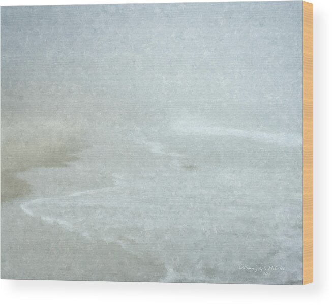 Beach Wood Print featuring the painting Into The Mist by Bill McEntee