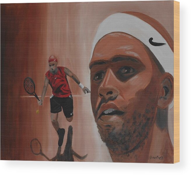 James Wood Print featuring the painting James Blake by Quwatha Valentine