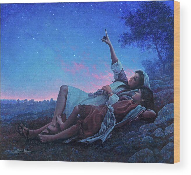 Jesus Wood Print featuring the painting Just for a Moment by Greg Olsen