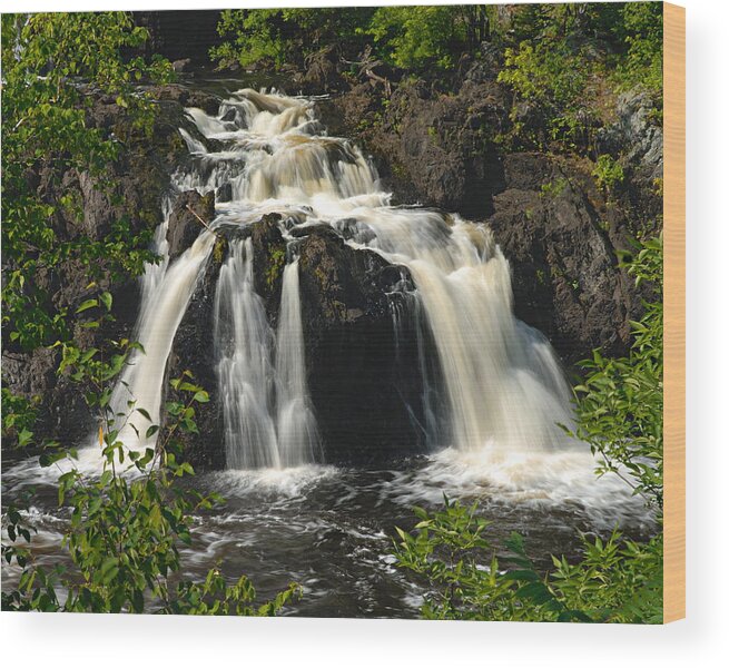 Kawishiwi Falls Wood Print featuring the photograph Kawishiwi Falls by Larry Ricker