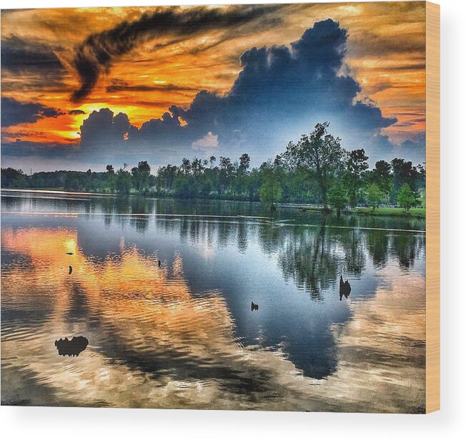 Sunset Wood Print featuring the photograph Kentucky Sunset June 2016 by Sumoflam Photography