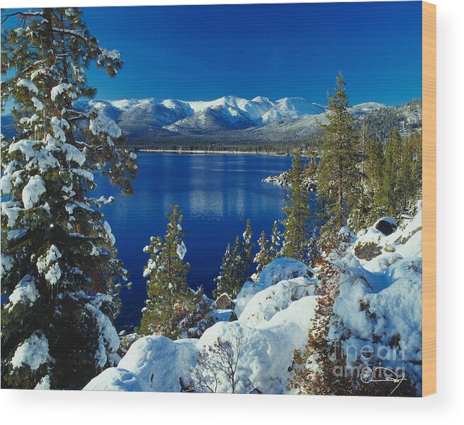 Lake Tahoe Wood Print featuring the photograph Lake Tahoe Winter by Vance Fox