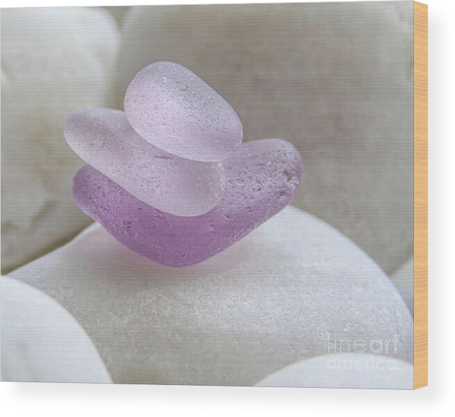 Sea Glass Wood Print featuring the photograph Lavender by Janice Drew