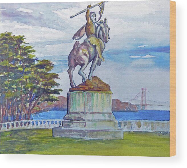 Museums Wood Print featuring the painting Legion of Honor View by Karen Coggeshall