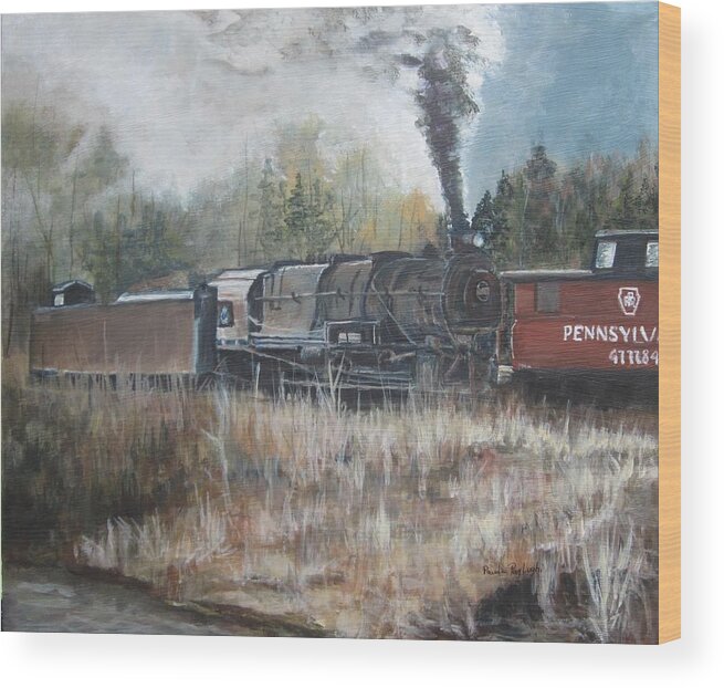 Painting Wood Print featuring the painting Letting Off Steam by Paula Pagliughi
