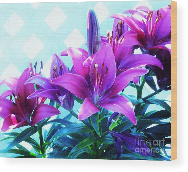 Flowers Wood Print featuring the photograph Lily Abstracts by Jan Gelders