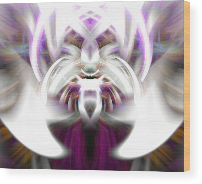Purple Wood Print featuring the photograph Lion King by Cherie Duran