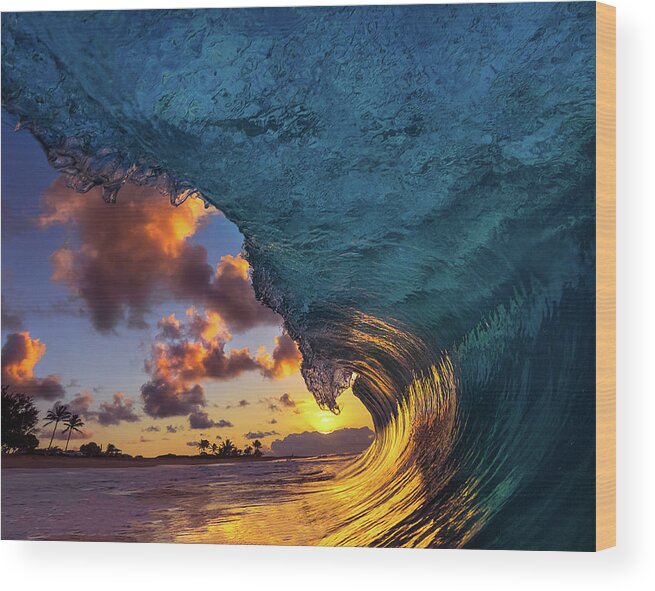 Surf Wood Print featuring the photograph Liquid Serenity by Micah Roemmling