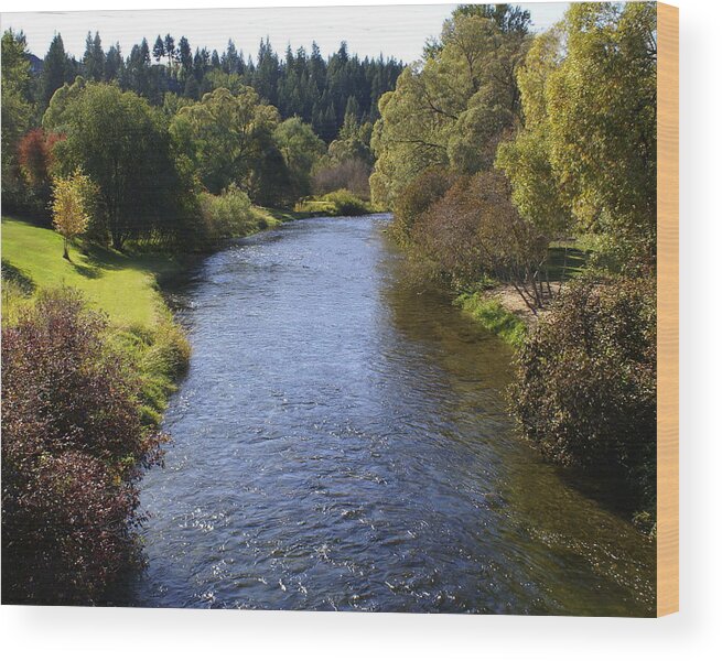Nature Wood Print featuring the photograph Little Spokane River by Ben Upham III