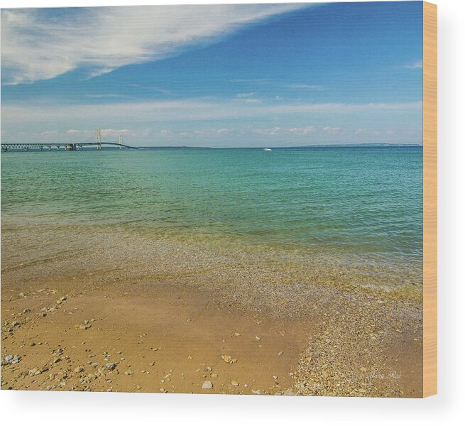 Mackinac Bridge Wood Print featuring the photograph Mackinac Bridge 3718 by Jana Rosenkranz