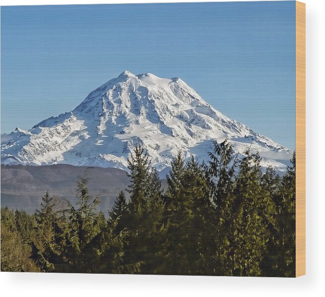 Mount Rainier Wood Print featuring the photograph Majestic by Kelley King