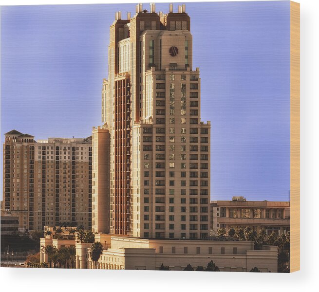 Marriott Wood Print featuring the photograph Marriott of Tampa Bay by Linda Constant