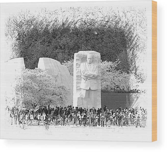 Fdr Wood Print featuring the photograph Martin Luther King, Jr Memorial by Margie Wildblood