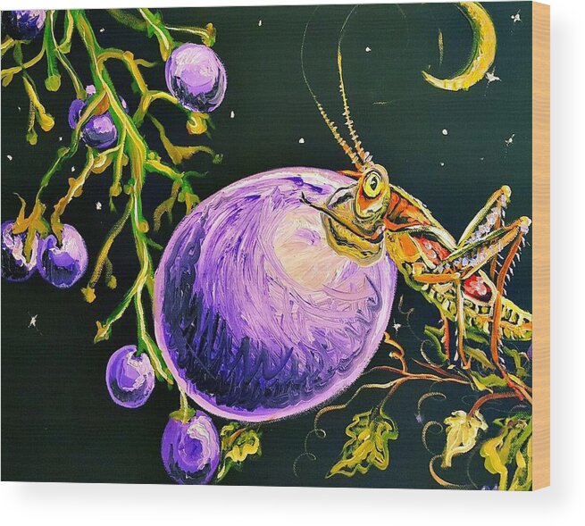 Grape Wood Print featuring the painting Mine by Alexandria Weaselwise Busen