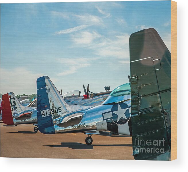 Mustangs Wood Print featuring the photograph Mustang Tails by Stephen Whalen
