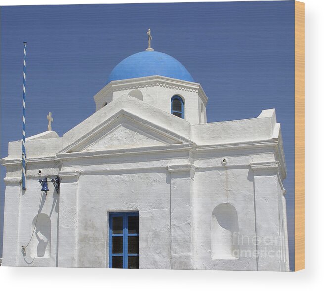 Church Wood Print featuring the photograph Mykonos Church by Madeline Ellis