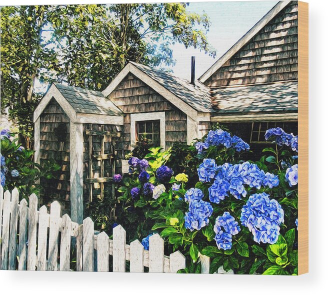 Nantucket Wood Print featuring the photograph Nantucket Cottage No.1 by Tammy Wetzel