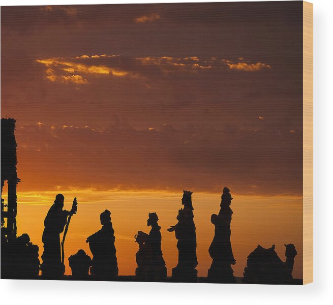 Christmas Wood Print featuring the photograph Nativity Sunrise by Andrew Soundarajan