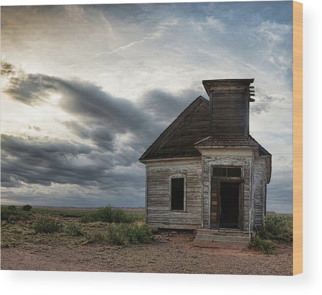 Church Wood Print featuring the photograph New Mexico Church by Adam Reinhart