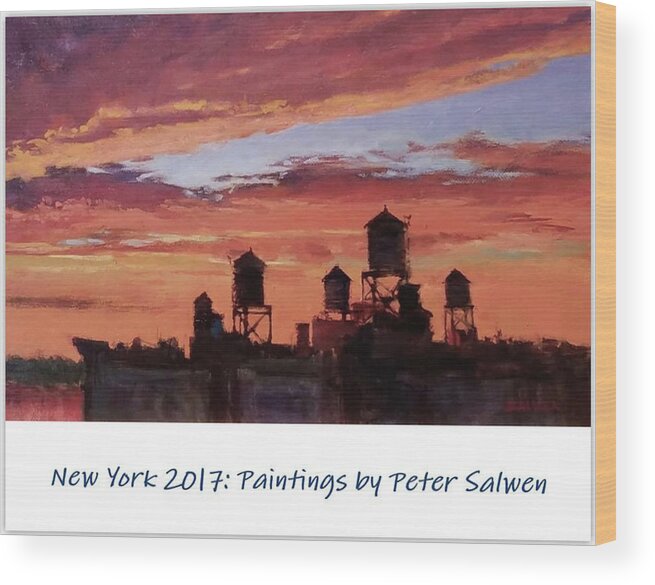 Calendar Wood Print featuring the painting New York 2017 by Peter Salwen
